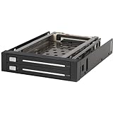 StarTech.com Painel traseiro de rack móvel de alumínio para 2 discos rígidos SATA HDD de 2,5' polegadas sem compartimento de bandeja de 3,5' - Gaveta móvel sem bandeja