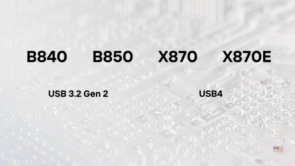 x870e versus x870 versus b850